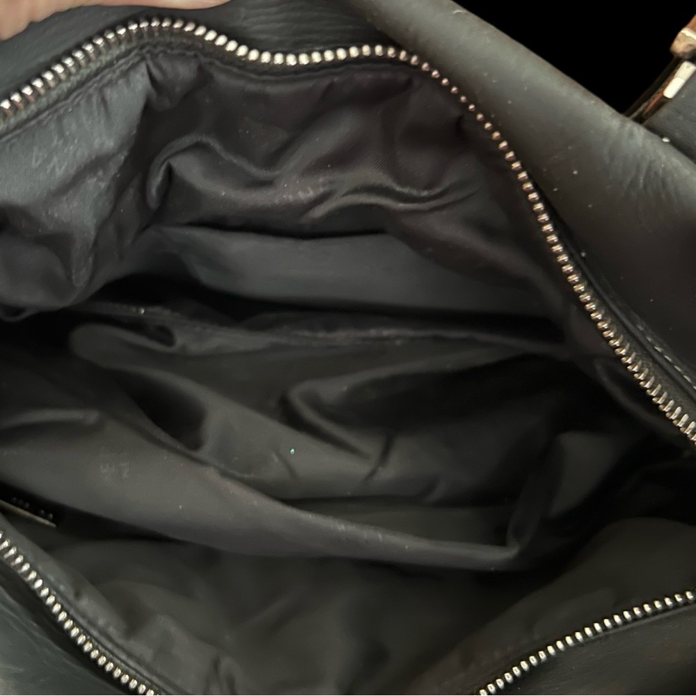 Great Perkins Basic Thick Black Leather Baguette … - image 4